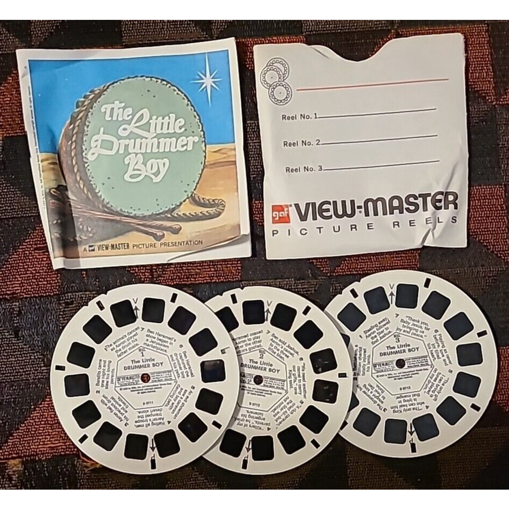 The Little Drummer Boy View-Master 3 Reels Packet With Booklet Vintage 1958